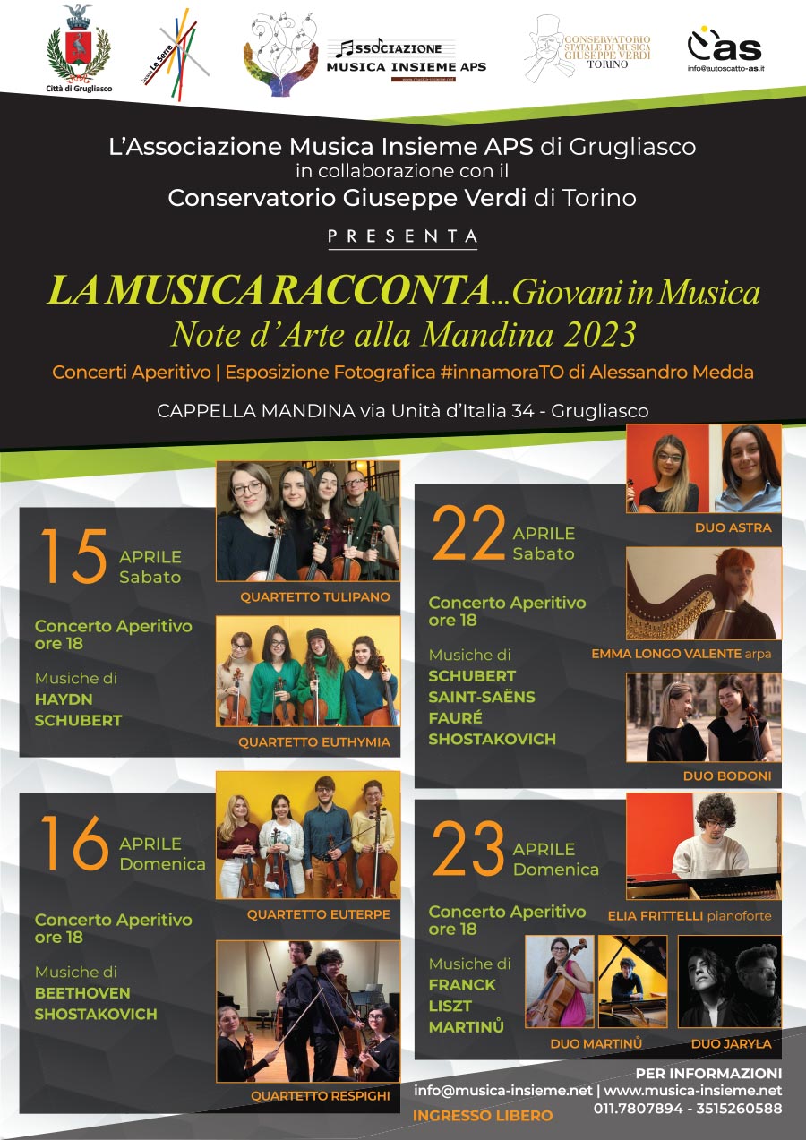LA MUSICA RACCONTA... Giovani in Musica - Note d'Arte alla Mandina 2023