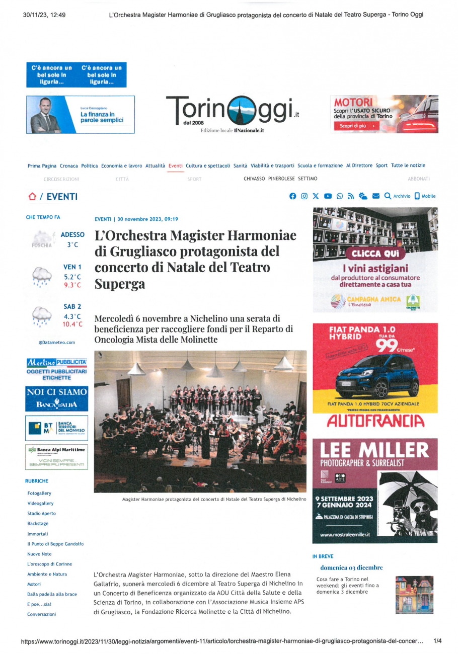TorinOggi pag.1 30-11-2023